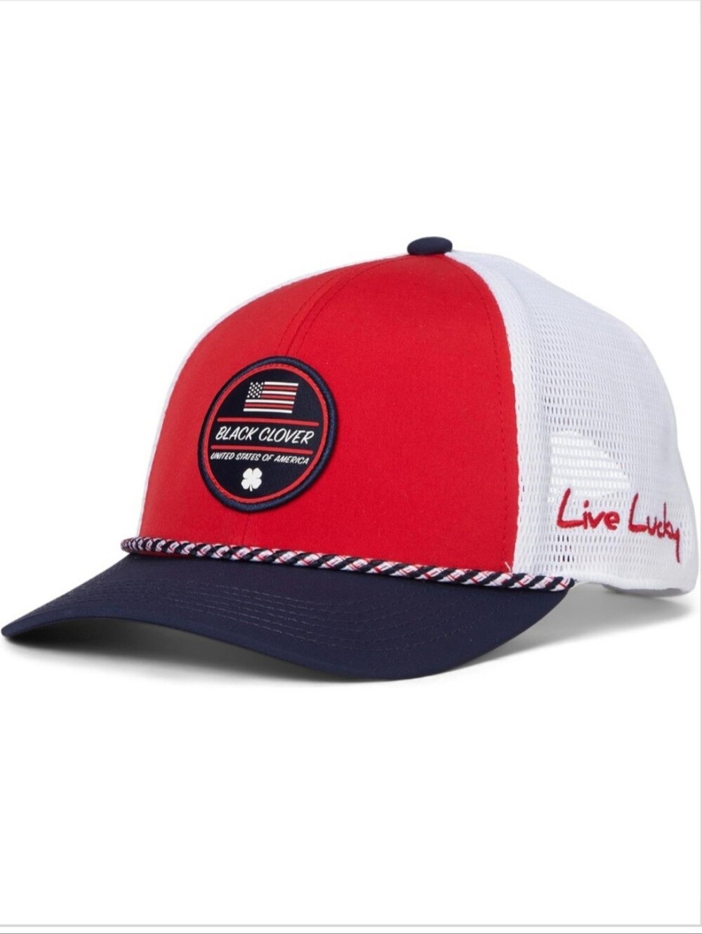 NWOT Black Clover Golf USA Old Glory Snapback Rope Hat - OSFA